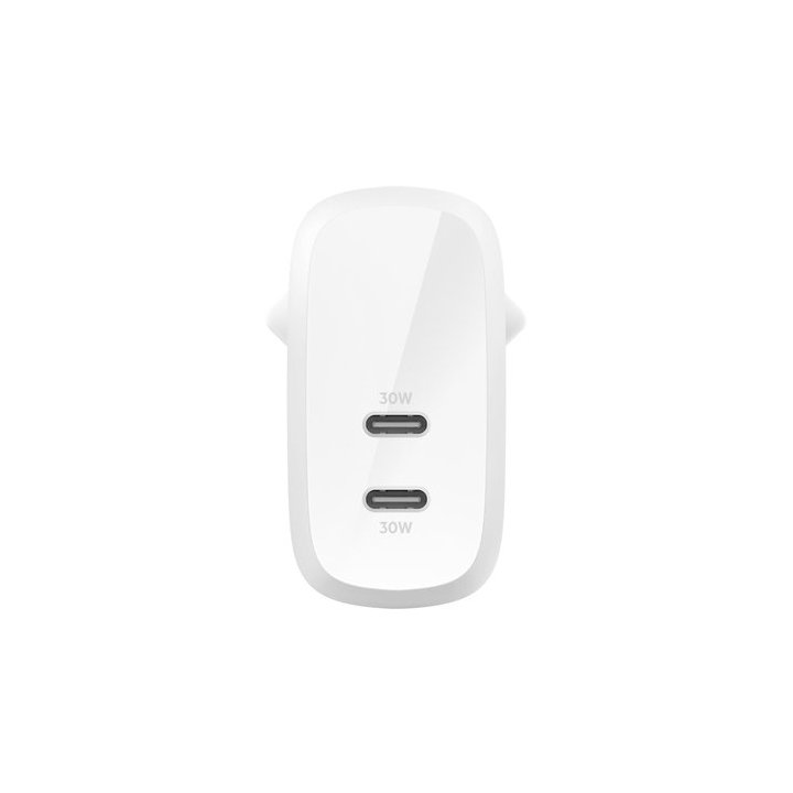 Cargador de pared belkin wcb010vfwh 30w 2x usb tipo c blanco - Imagen 2