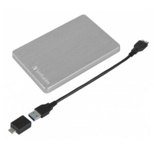 Disco duro externo verbatin store n go alu slim 1tb 2.5 pulgadas usb 3.2