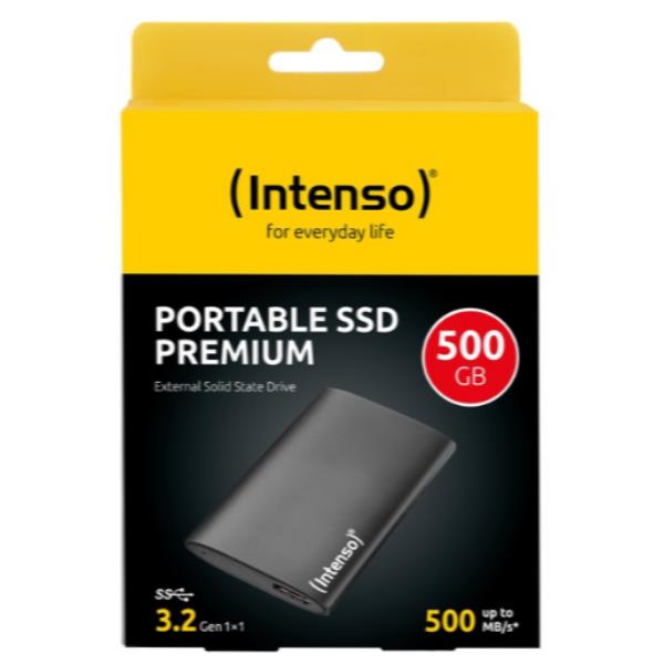 Disco duro externo solido ssd intenso premium edition black 500gb usb 3.2 - Imagen 3