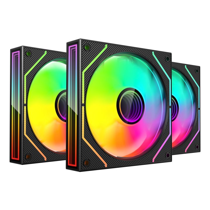 Ventilador caja mars gaming mf3dprokit argb 3x120mm negro + hub rf remote - Imagen 2