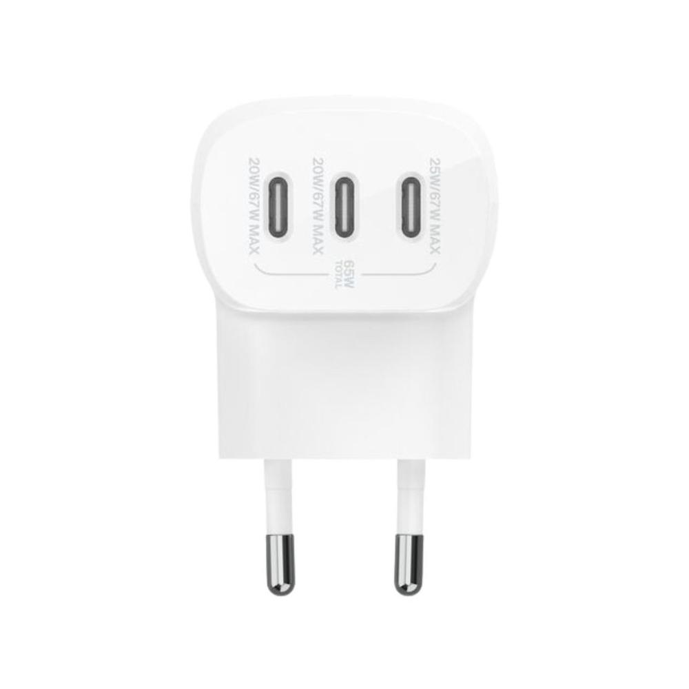 Cargador belkin wcc002vfwh 67w 3x usb tipo c blanco