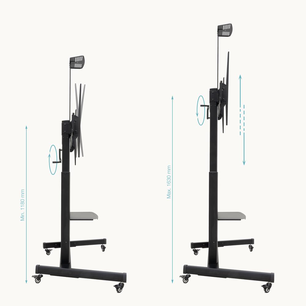 Soporte de suelo con ruedas tooq aquiles 60 pulgadas - 100 pulgadas fs20406hm - b - Imagen 3