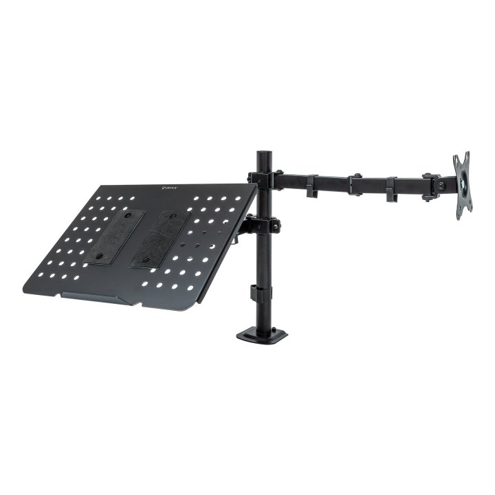 Soporte mesa unykach vesa hasta 32 pulgadas 100x100mm max 18kg brazo doble - Imagen 2
