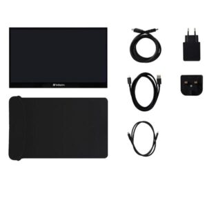 Monitor led portatil 17.3 pulgadas verbatim ips - fhd - hdmi - usb tipo c - 30hz - 6ms