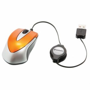 Raton verbatim go mini naranja