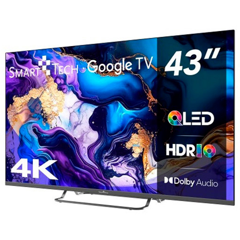 Tv televisor smart tech 43 pulgadas qled 4k uhd 43qg02v2 google tv - Imagen 2