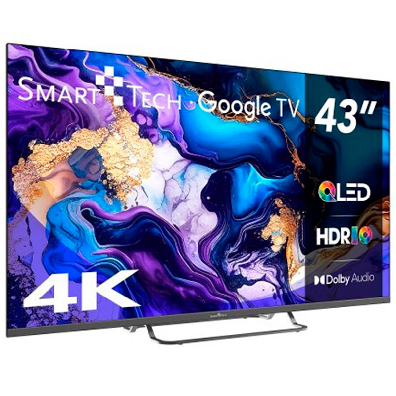 Tv televisor smart tech 43 pulgadas qled 4k uhd 43qg02v2 google tv - Imagen 3