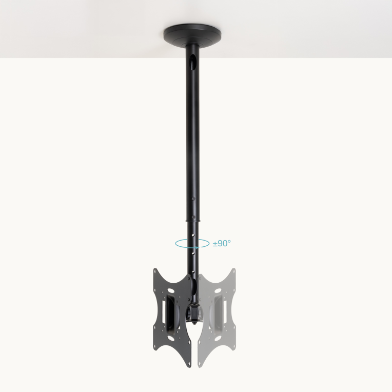 Soporte techo tooq vesa hasta 42 pulgadas 200x200mm max 30kg negro - Imagen 3