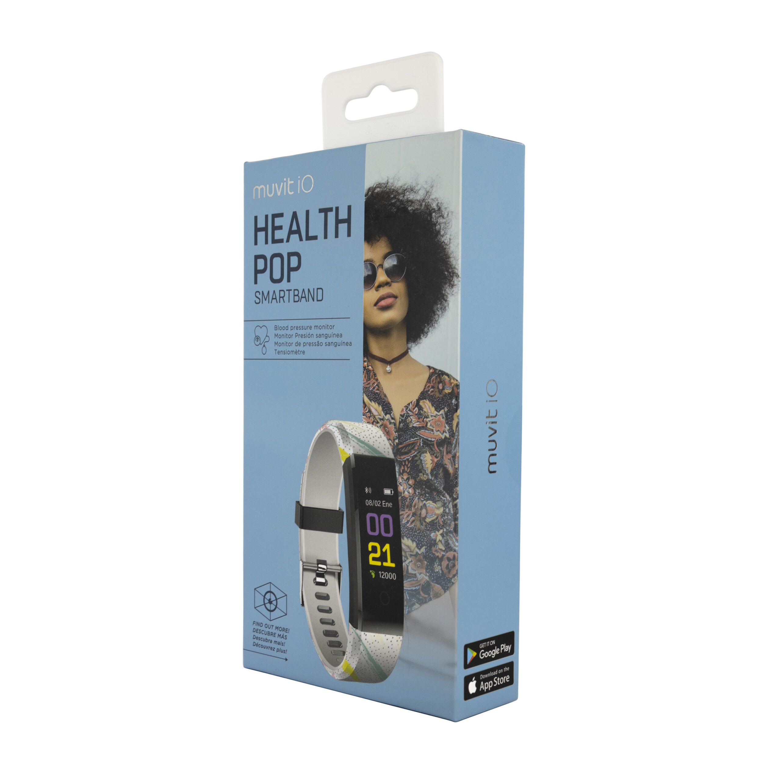 Pulsera smartband muvit io health pop spots multicolor - Imagen 2