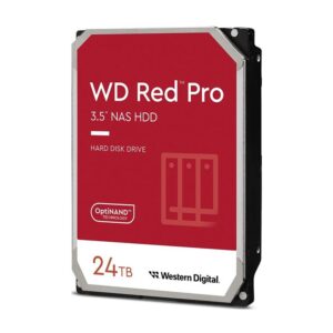 Disco duro interno hdd wd western digital nas red pro wd241kfgx 24tb 3.5 pulgadas sata 6gb - s 7200rpm 512mb