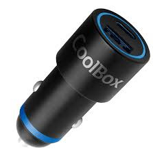 Cargador usb para coche coolbox 45w usb tipo a - usb tipo c