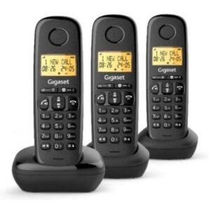 Telefono fijo inalambrico gigaset basic 100 trio negro