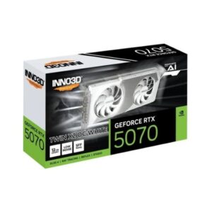 Tarjeta grafica inno3d rtx 5070 twin x2 oc white 12gb gddr7 -  3x dp -  1x hdmi