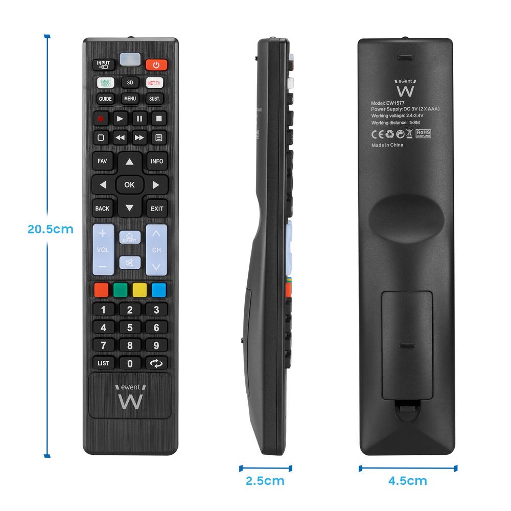 Mando a distancia ewent ew1577 para smart tv lg - samsung - sony - hisense - tcl - Imagen 3